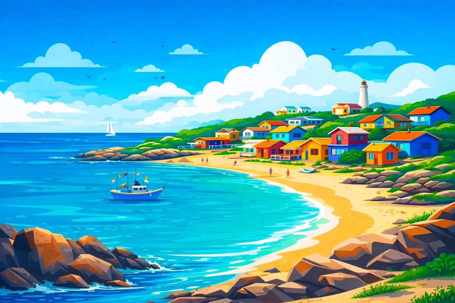 Praia e vilarejo de Punta del Diablo, no Uruguai, um destino rústico que vale a pena visitar