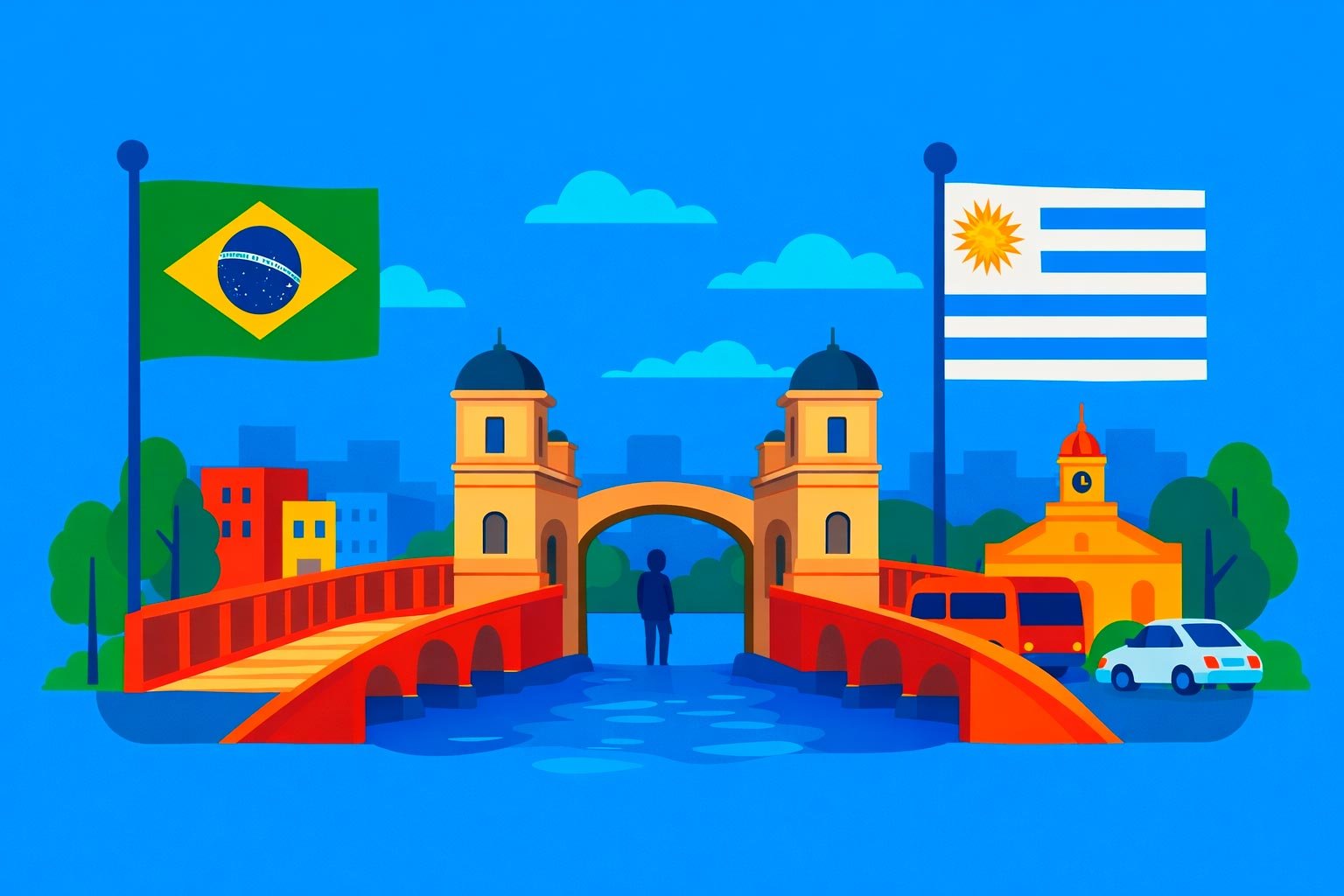 Ponte Internacional Barão de Mauá em Rio Branco, Uruguai