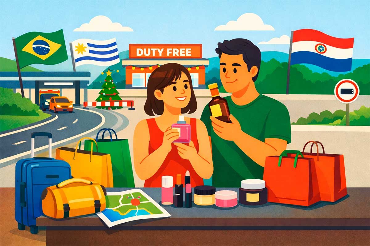 Funcionamento dos free shops e comércios de fronteira durante as festas de fim de ano