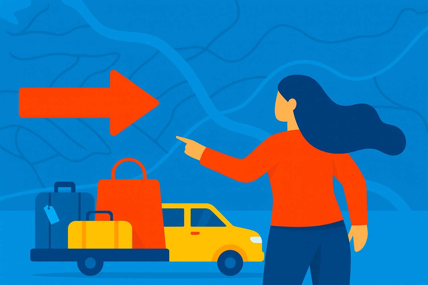 Mapas e rotas para chegar às principais lojas e free shops da fronteira