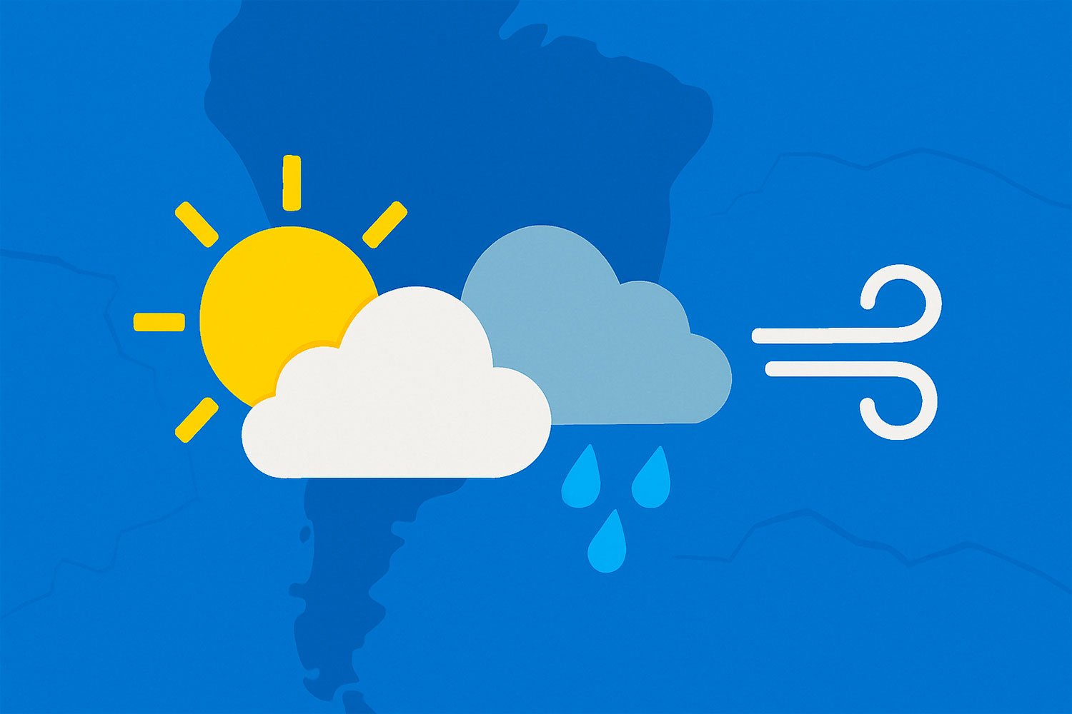 Previsão do tempo nas fronteiras do Brasil com Uruguai, Argentina e Paraguai